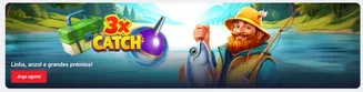 Promoção de boas-vindas “3x Catch” com prémios e diversão na pescaria.